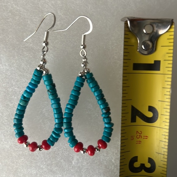 Hand made Native American earrings - Picture 2 of 2